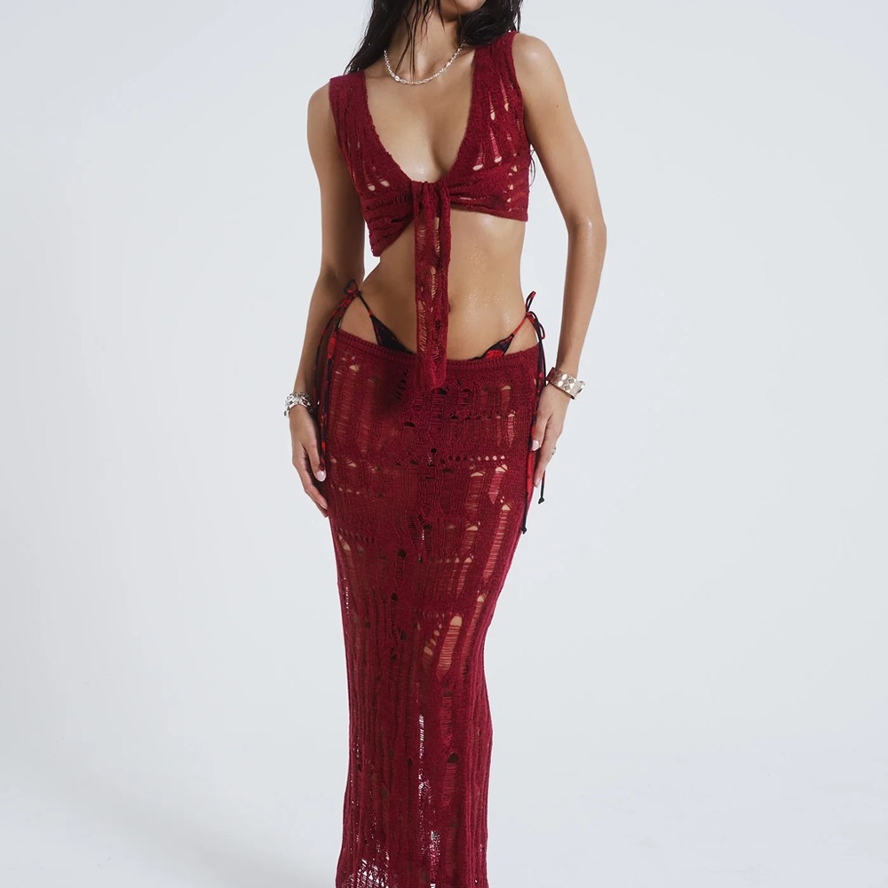 Jaded London: Odette Laddered Knit Two Piece Set